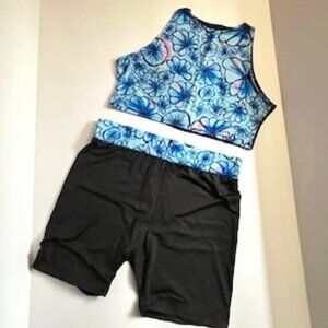 *NEW DORIS High Neck 2 pc Swim Short Set - Size XL